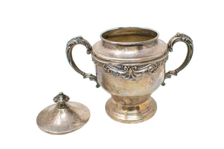 antique incense dish and offering bowl with lid