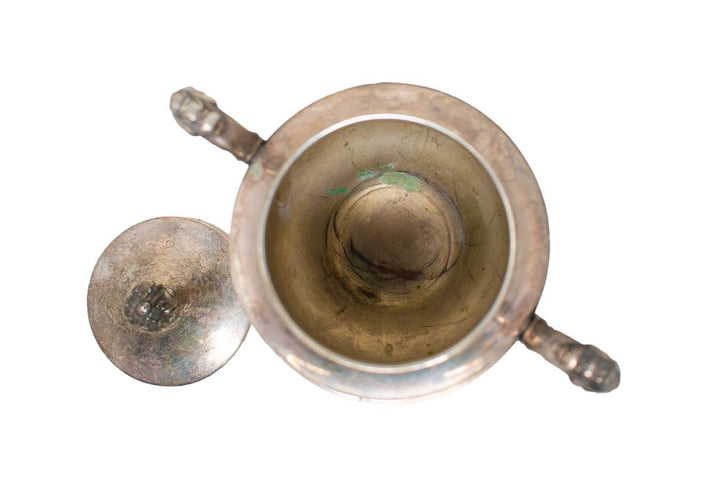 antique incense dish and offering bowl with lid