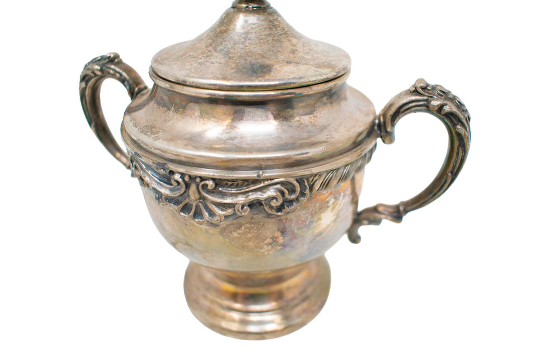 antique incense dish and offering bowl with lid