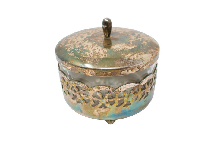 antique lidded incense dish and offering bowl