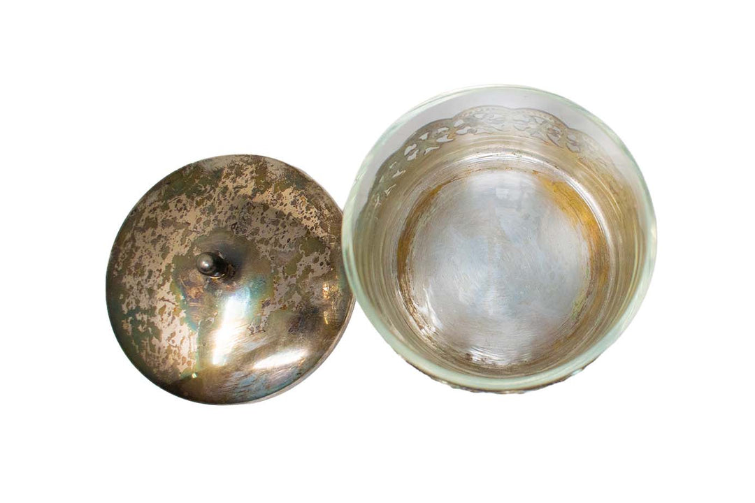 antique lidded incense dish and offering bowl