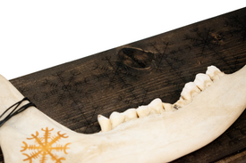 Ægishjálmr elk jawbone hanger