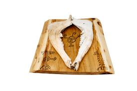 Icelandic magical staves double elk jawbone hanger