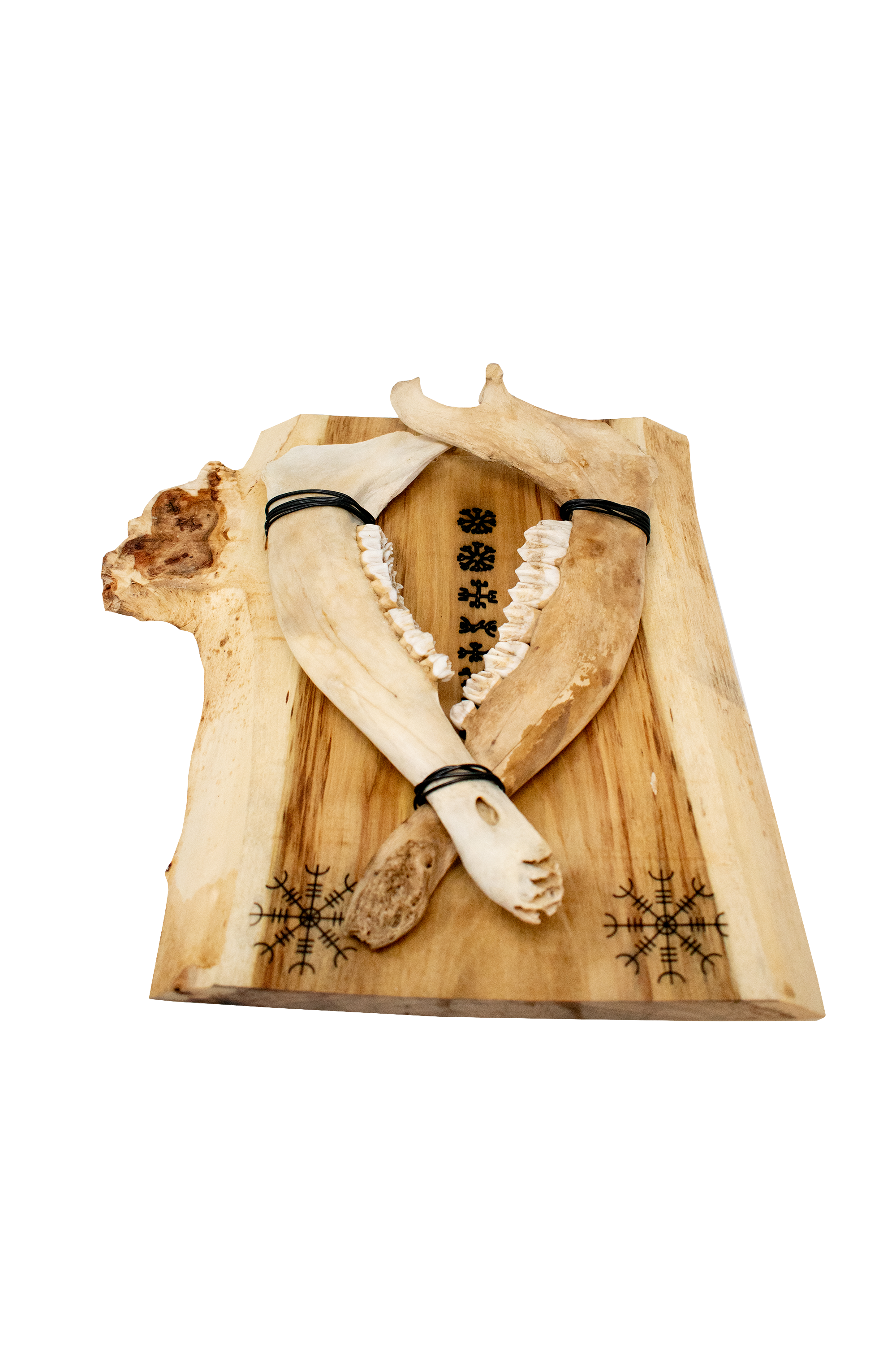 9 helms double elk jawbone hanger