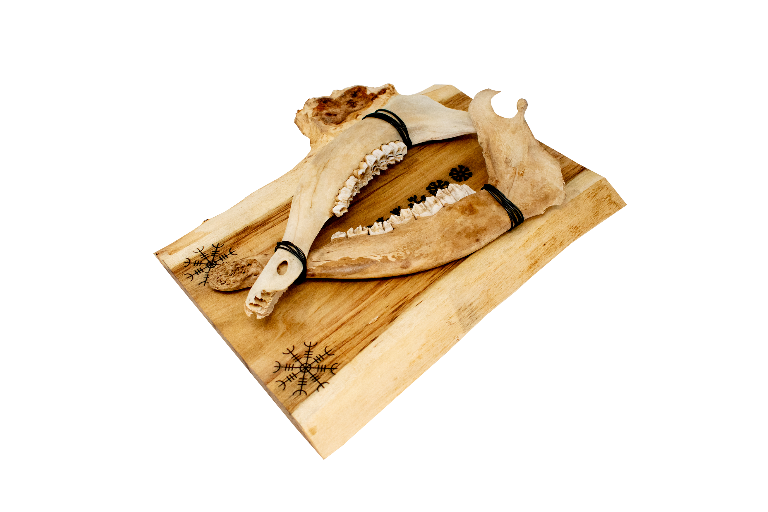 9 helms double elk jawbone hanger