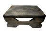 Wooden Altar Table with Elder Futhark Runes and Veldismagn Stave