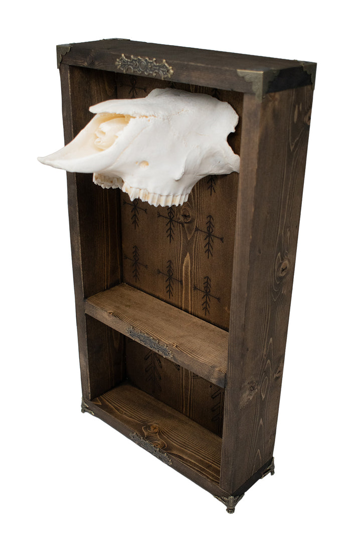 home protection sheep skull altar shelf