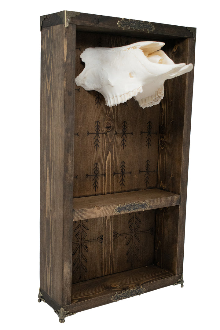home protection sheep skull altar shelf