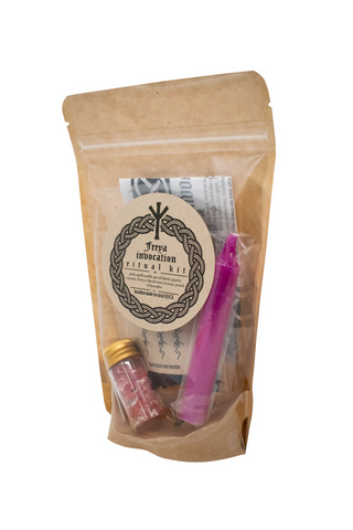 Image of Freya Invocation ritual kit with how-to ritual guide