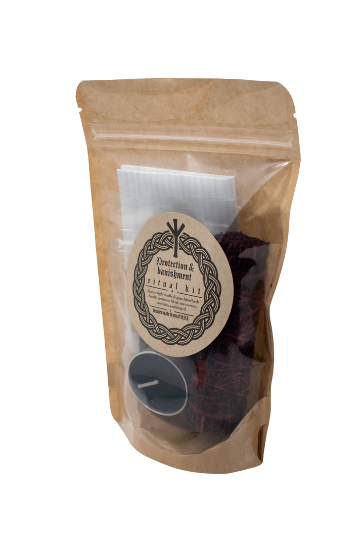 Protection & Banishment Ritual Kit with Ritual How-To Guide