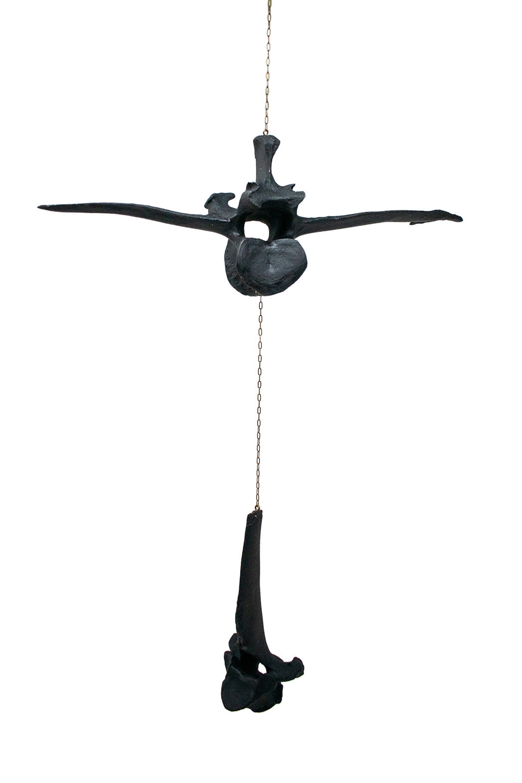 Blackened Cow Vertebra Wind Chime
