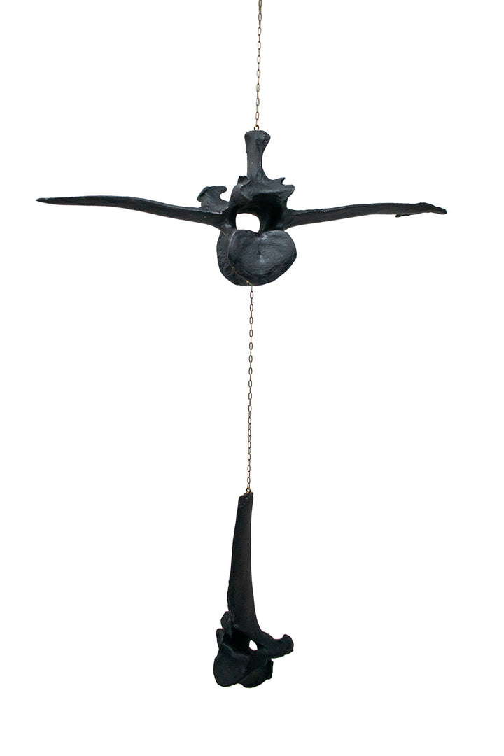 Blackened Cow Vertebra Wind Chime