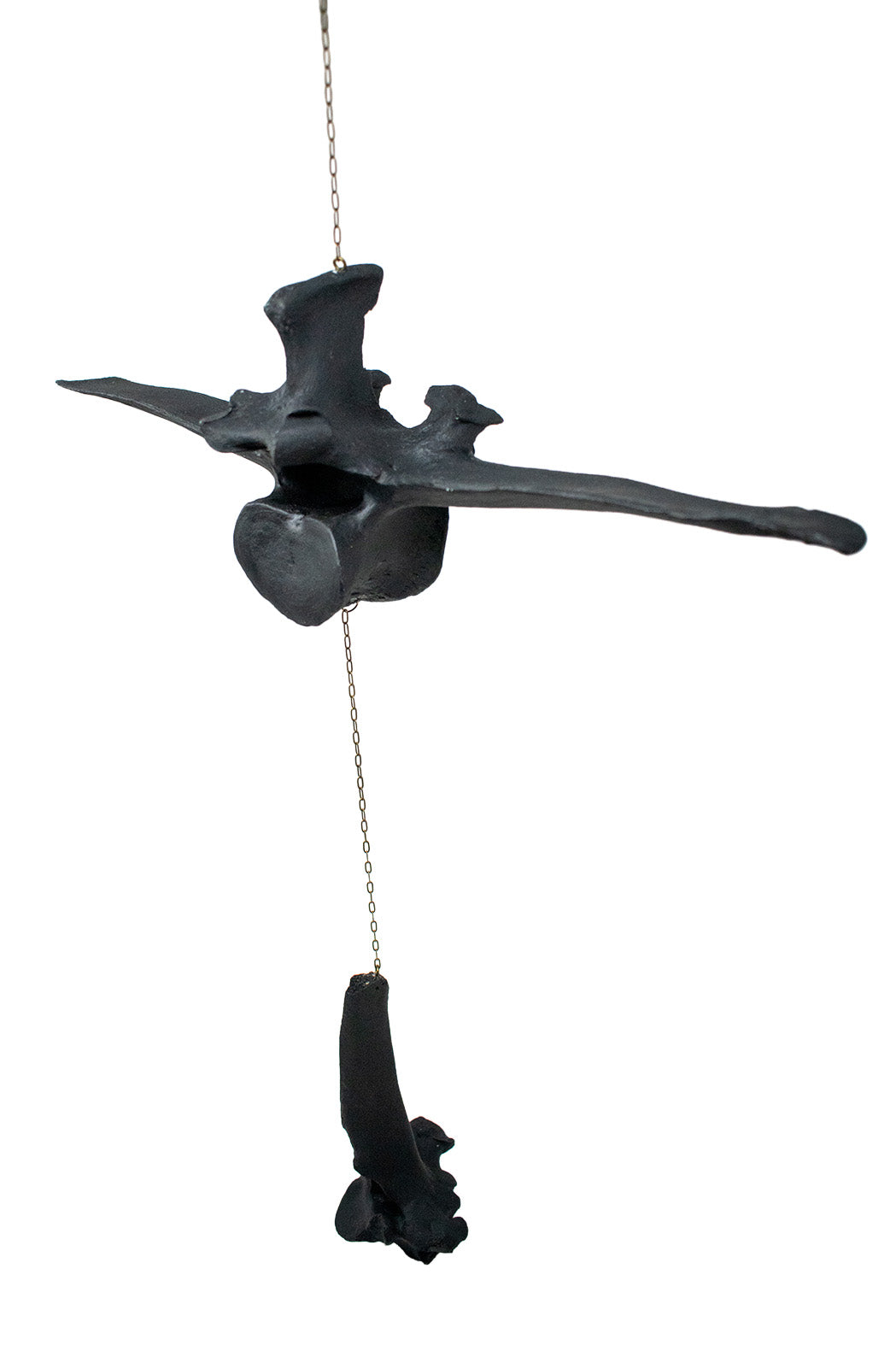 Blackened Cow Vertebra Wind Chime
