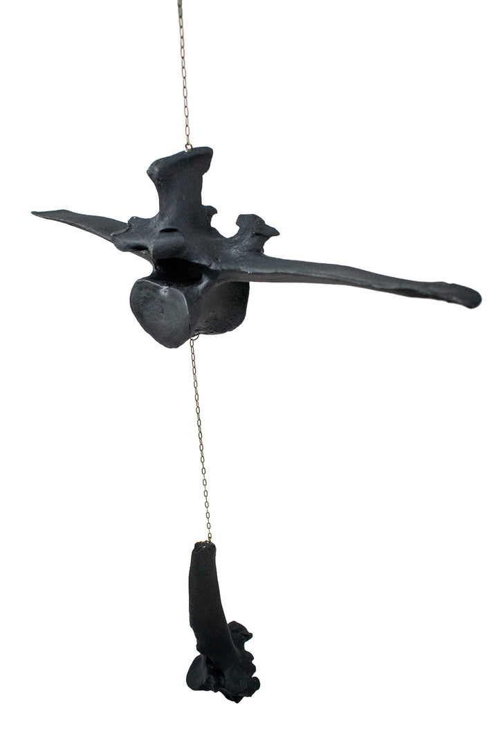 Blackened Cow Vertebra Wind Chime