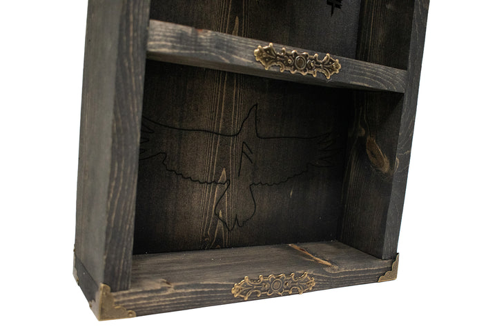Odin bindrune sheep skull altar shelf