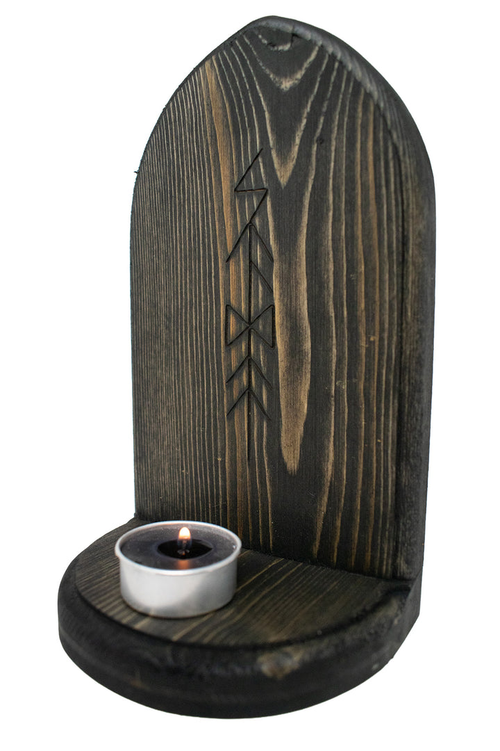 Norse deity altar with invocation bindrune