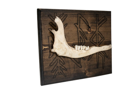 Image of Deer Jawbone Wall Hanger – Achievement, Endurance, and Prosperous Home bindrunes