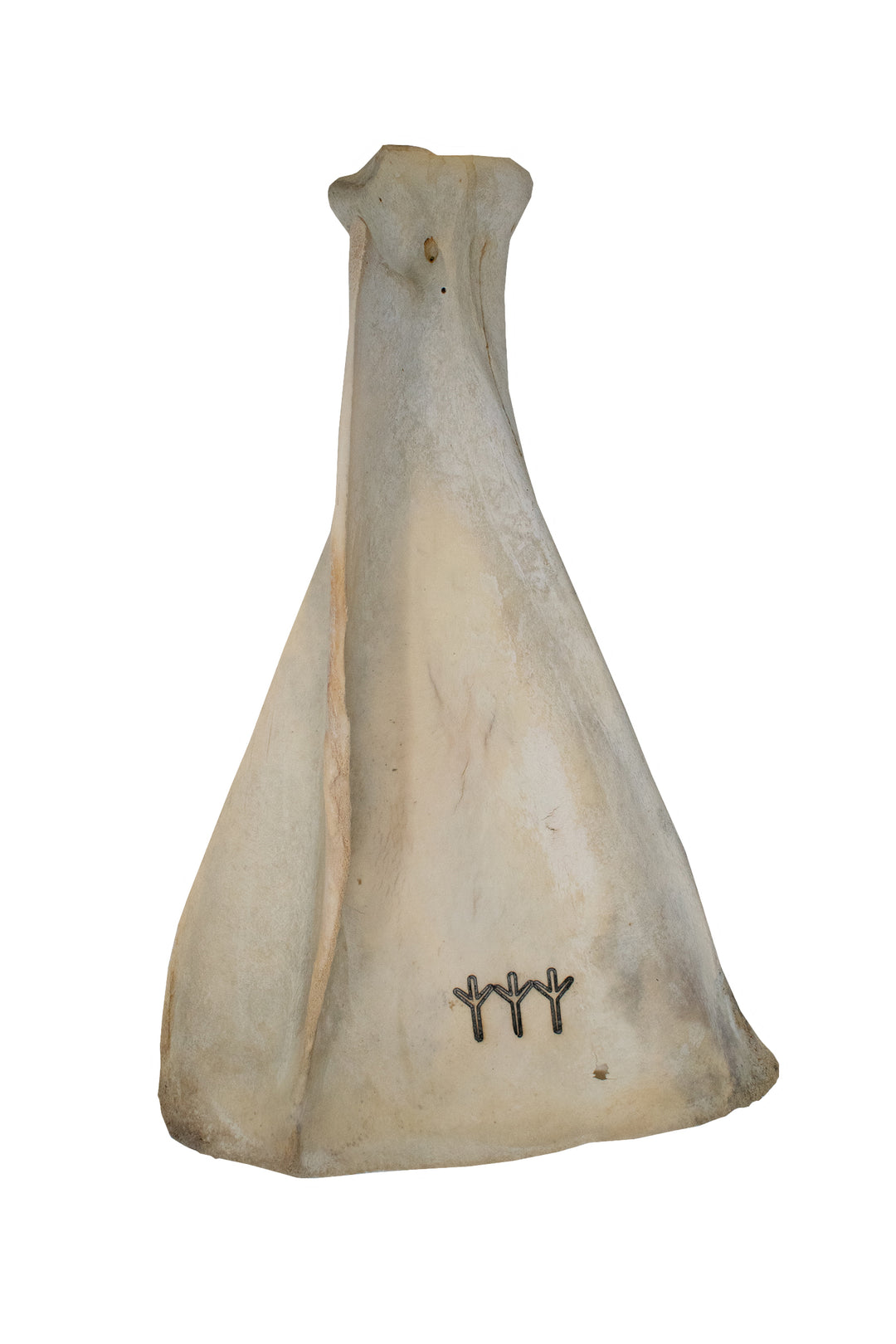 Engraved elk scapula incense dish – Ritual Bone Series