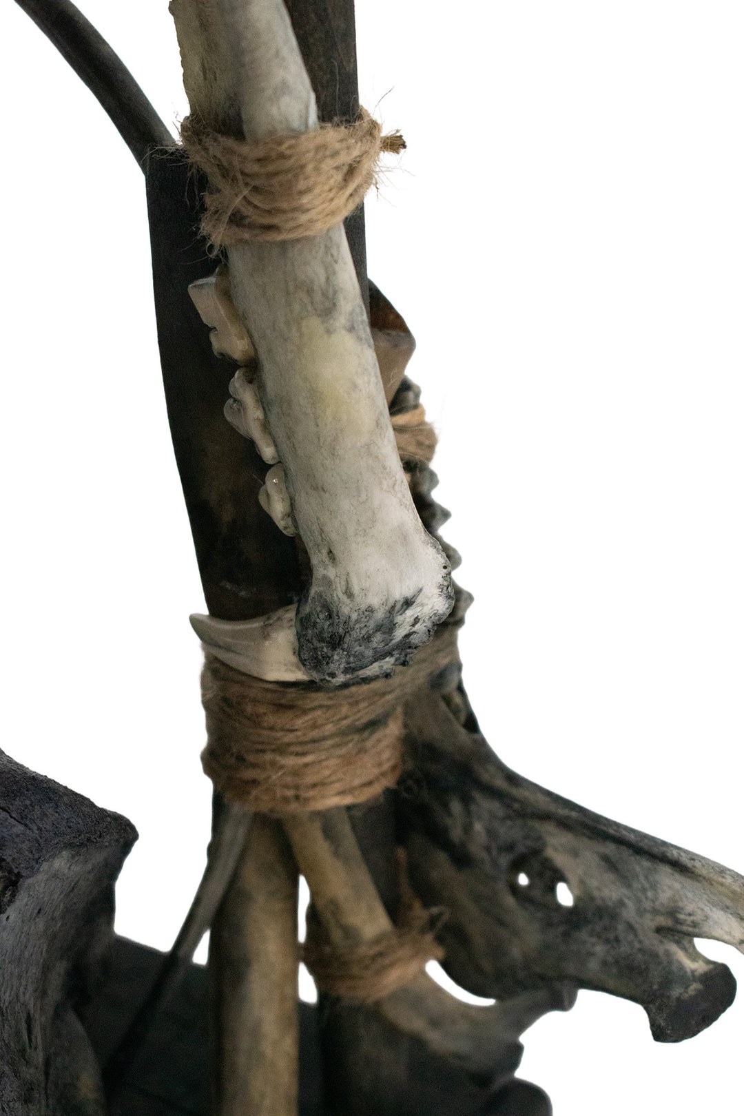 Deluxe blackened predator bone & icelandic magical stave ritual altar