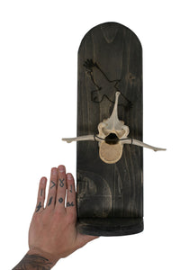 elk vertebra and raven altar