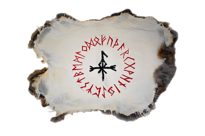 Loki bindrune - rabbit hide altar cloth