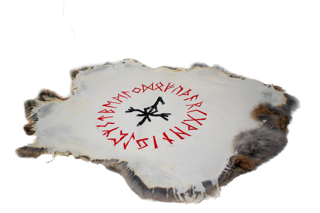 Loki bindrune - rabbit hide altar cloth