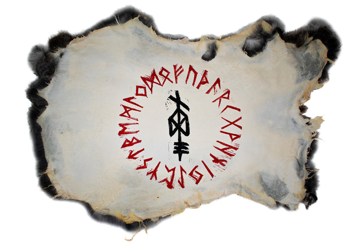 Odin bindrune - rabbit hide altar cloth