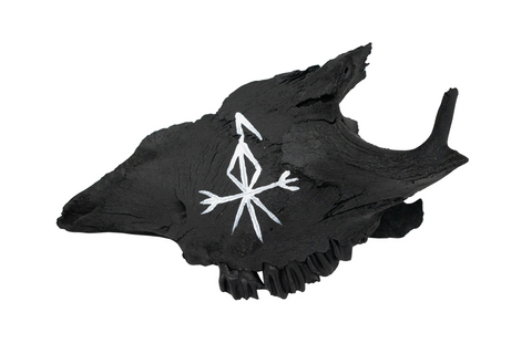 Image of Blackened Ritual Bone Talismans — Hand Painted with Icelandic Staves