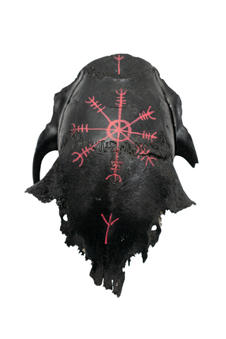 Image of Blackened Ritual Bone Talismans — Hand Painted with Icelandic Staves