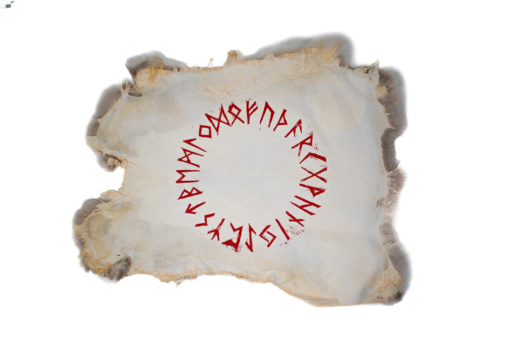 Runic circle - rabbit hide altar cloth