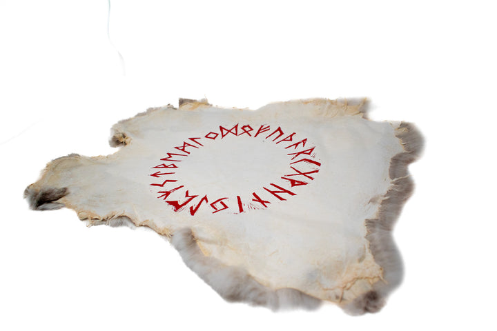 Runic circle - rabbit hide altar cloth