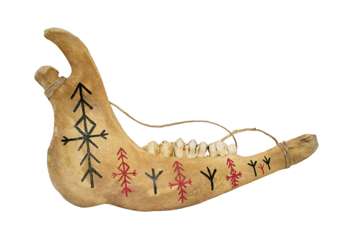 Elk Jawbone Rune Talismans for Norse Ritual and Altar Use