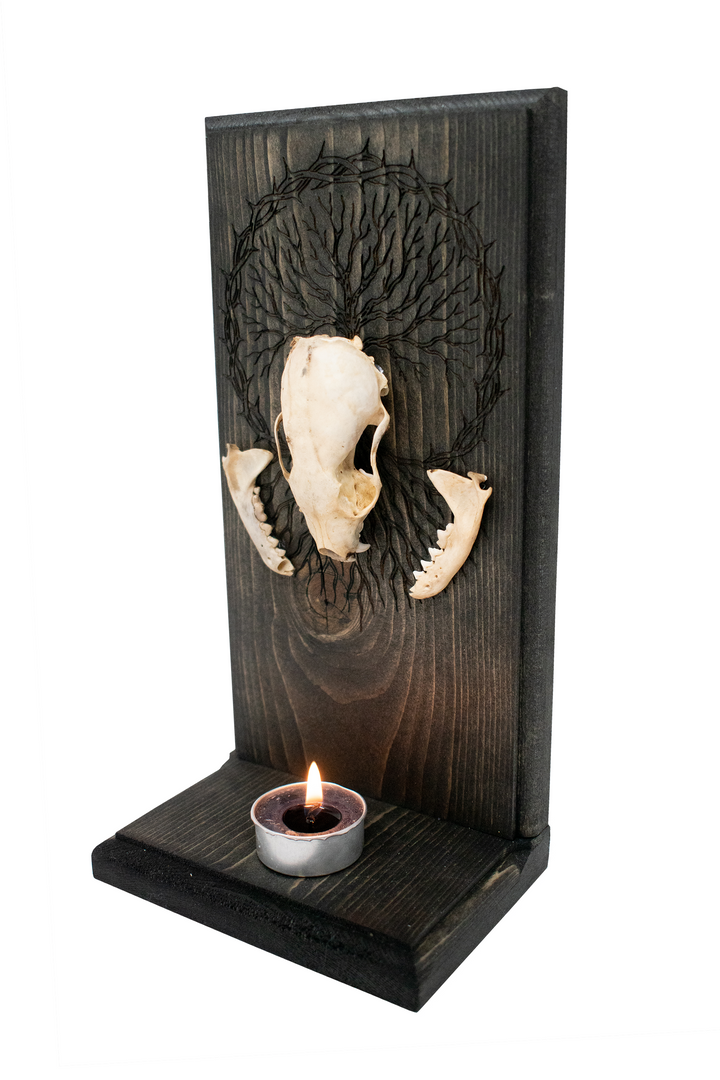 Weasel Skull Yggdrasil Altar