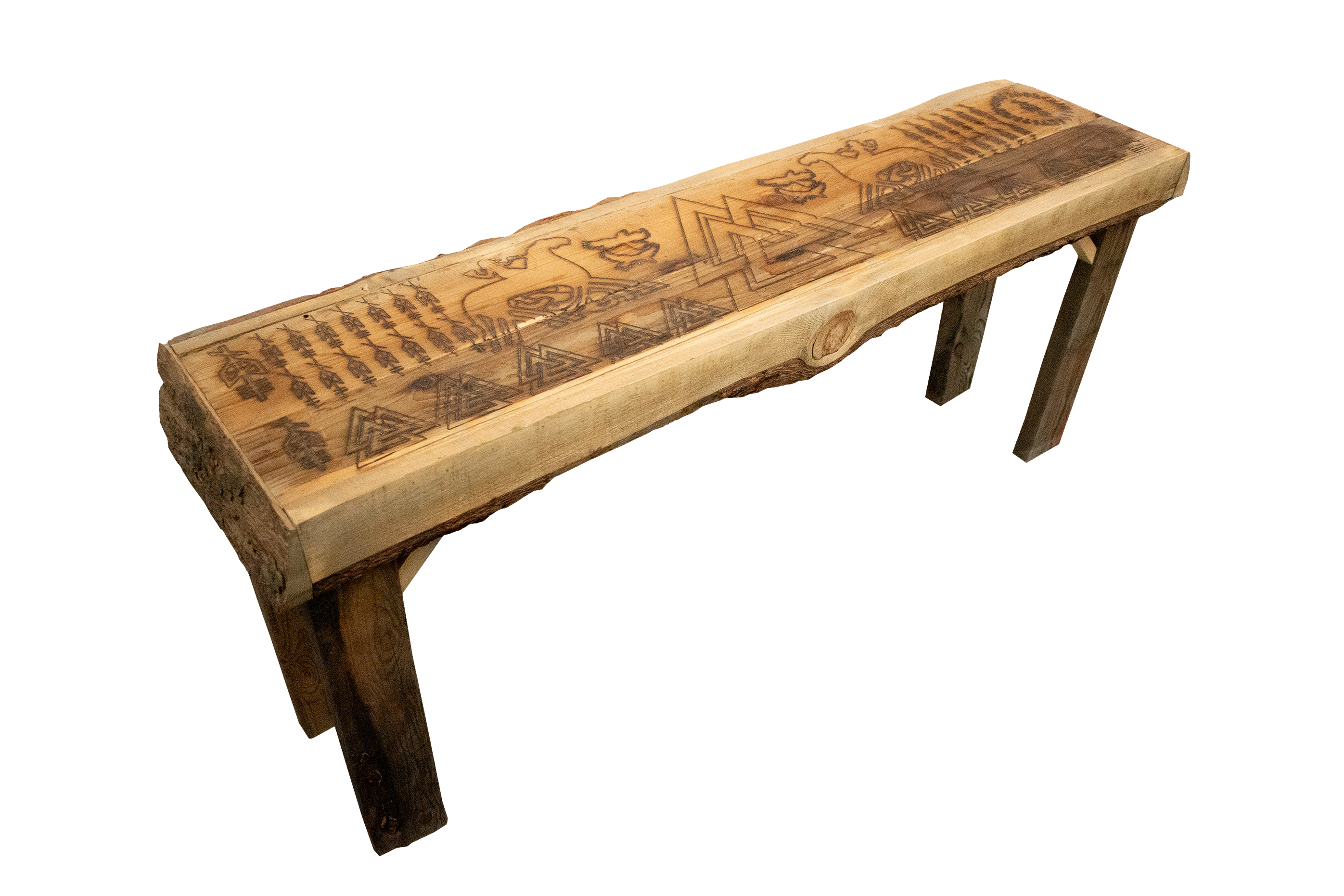 Live Edge Odin Invocation Bench