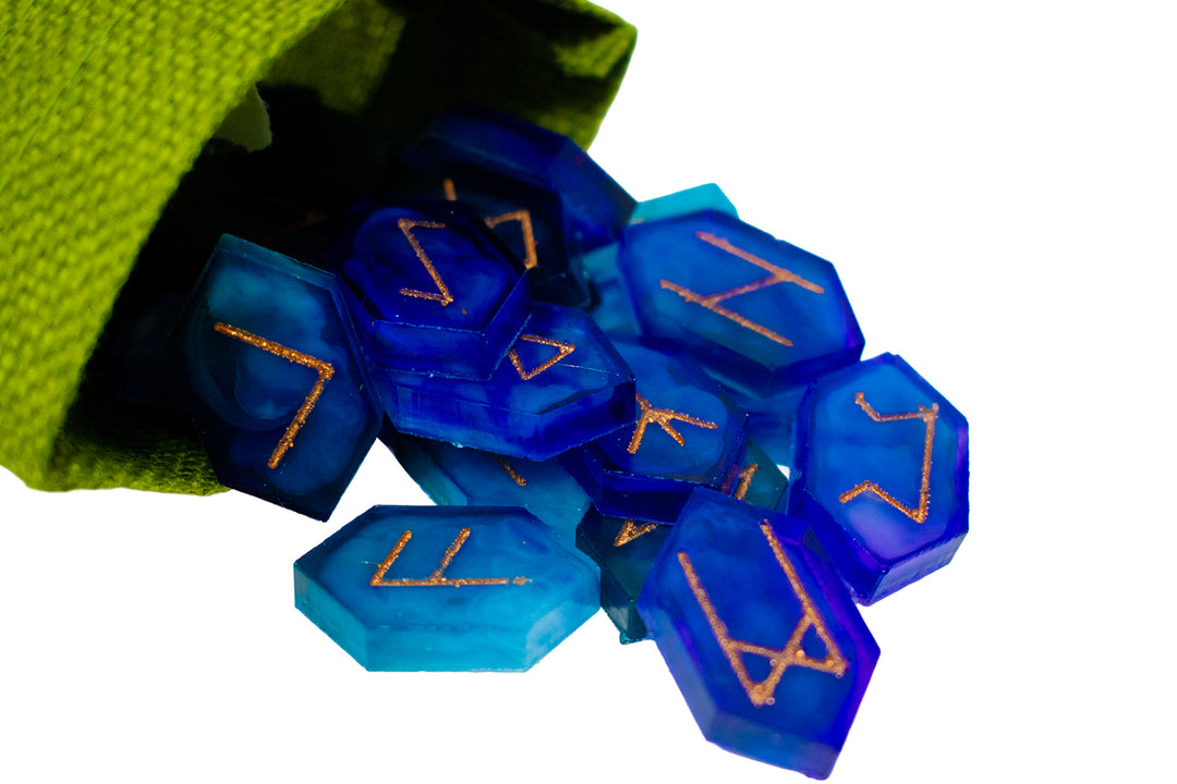 Crystal Style Rune Set with Pouch - Choose Your Crystal
