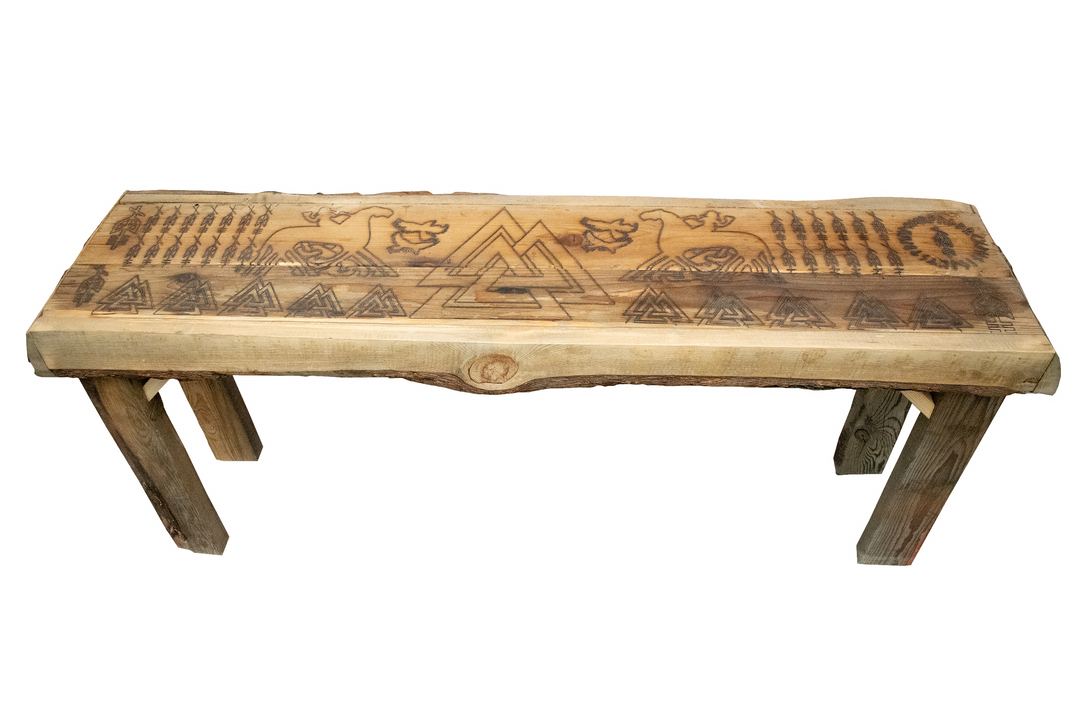 Live Edge Odin Invocation Bench