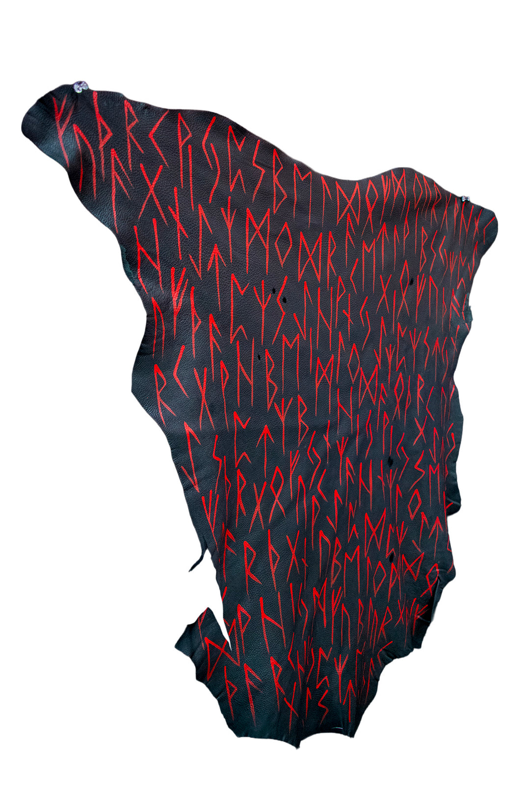 Hand Painted Deer Hide Altar Cloth with Elder Futhark Runes