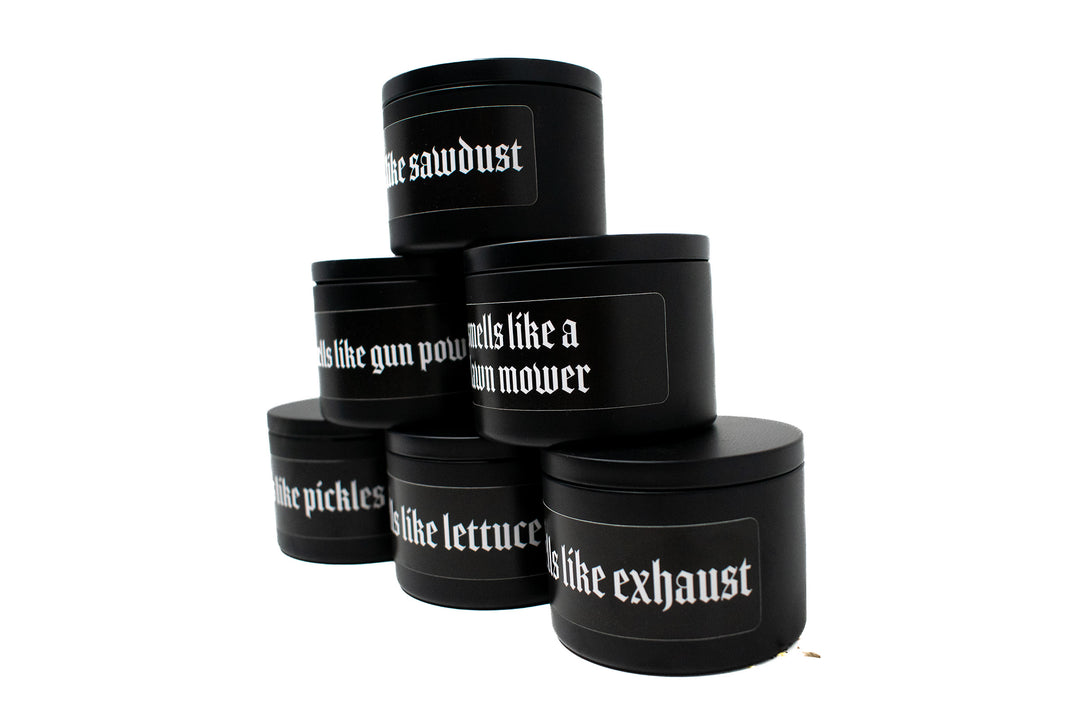8 oz. Cursed Scent Candle - This Smells Like Exhaust, Pickles, Sawdust and More