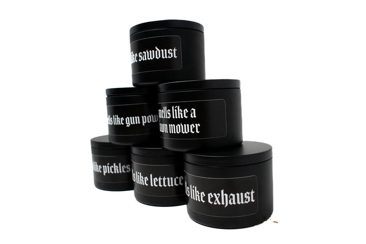 8 oz. Cursed Scent Candle - This Smells Like Exhaust, Pickles, Sawdust and More