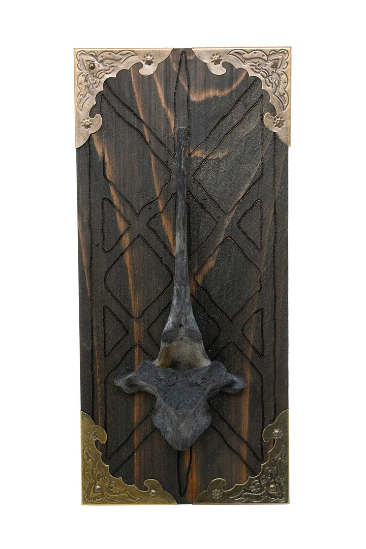 Blackened Web of Wyrd Deer Vertebra Wall Hanger