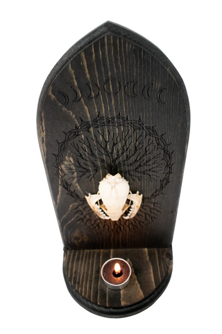 Image of Weasel Skull Altar – Moon Phases & Thorn circle Yggdrasil