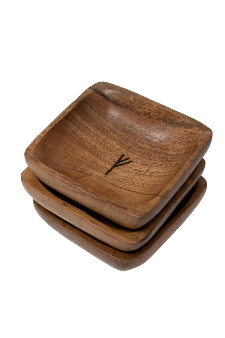 Fehu Rune Wooden Money Bowl