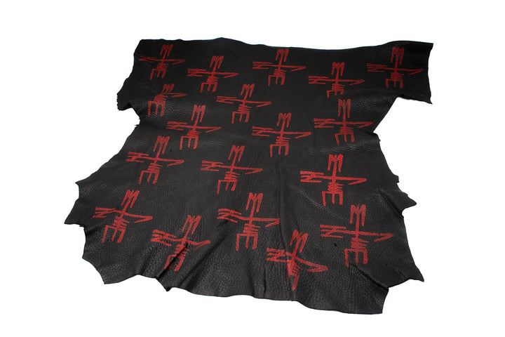 Hel Bindrune Painted Deer Hide Altar Cloth