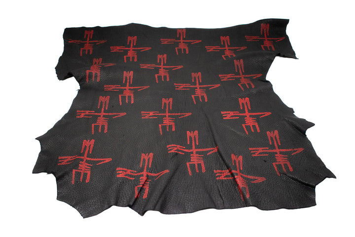 Hel Bindrune Painted Deer Hide Altar Cloth