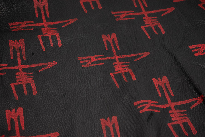 Hel Bindrune Painted Deer Hide Altar Cloth