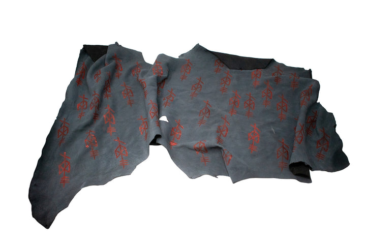 Odin Bindrune Painted Deer Hide Altar Cloth