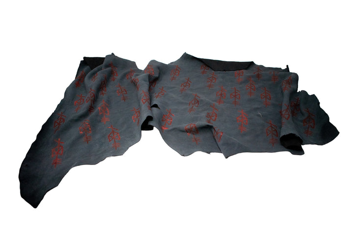 Odin Bindrune Painted Deer Hide Altar Cloth