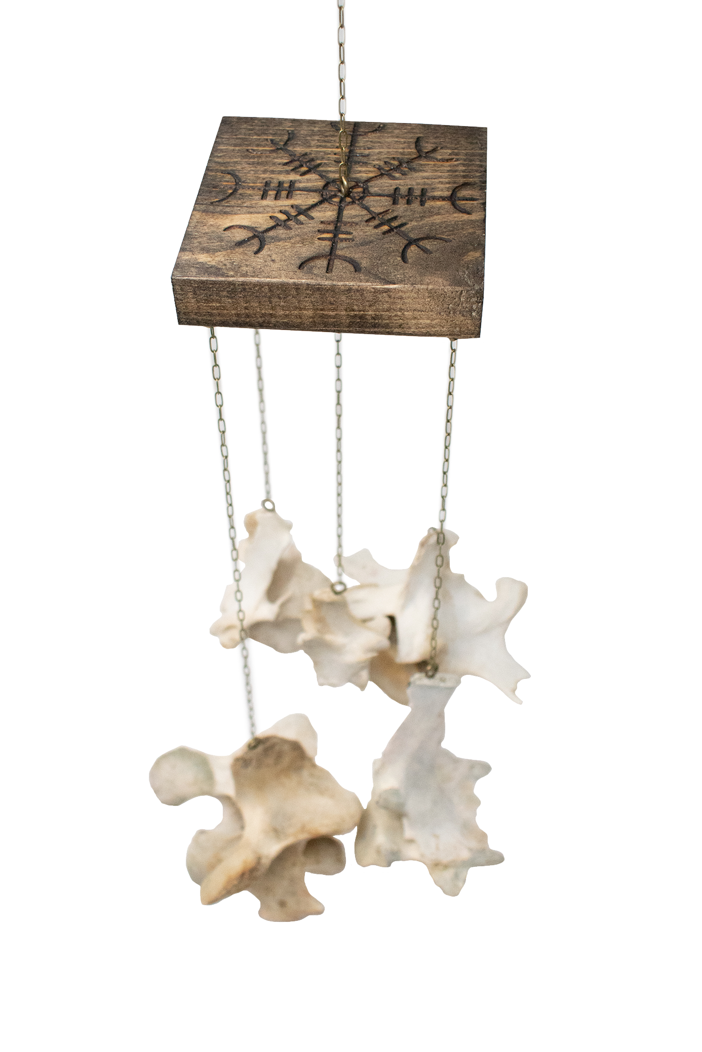 Helm of Awe Elk Vertebra Wind Chime