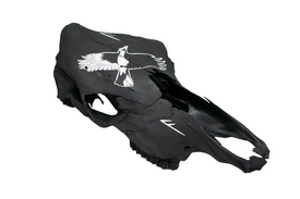 Raven & Ansuz Rune Cow Skull – Odin’s Voice, Guidance, and Divine Insight