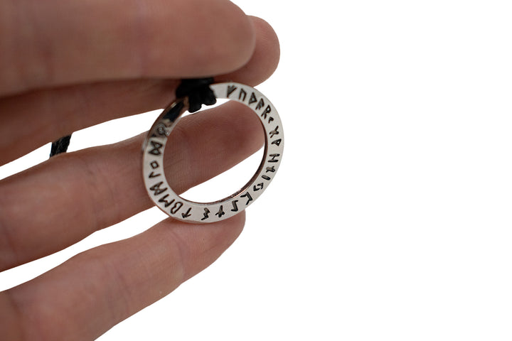Elder Futhark Rune Circle Necklace
